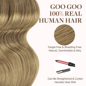 GOO GOO Tape in Hair Extensions styled with curls