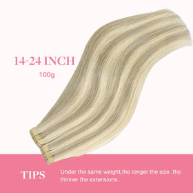 GOO GOO Tape in Hair Extensions styled with heat tools