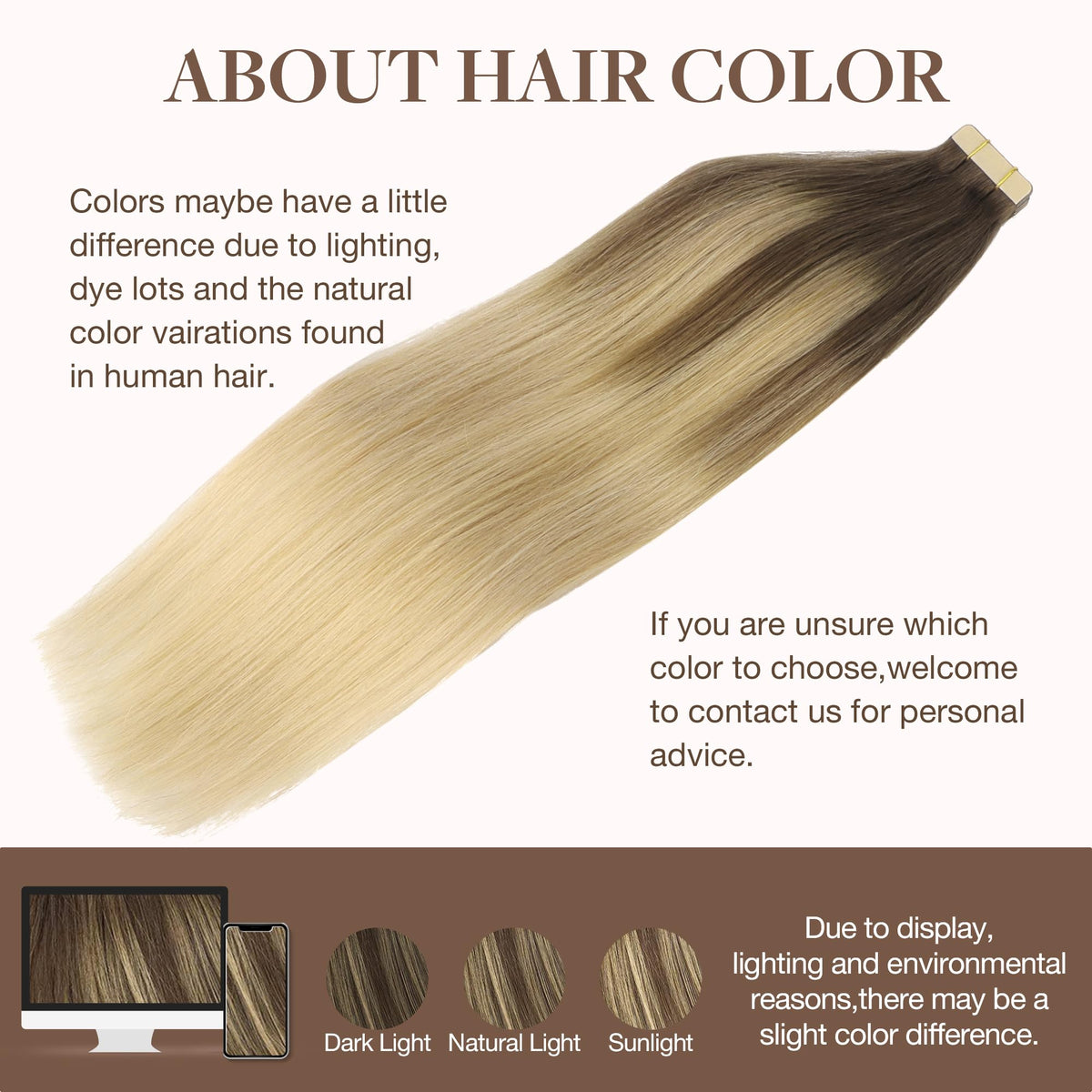 GOO GOO Tape in Hair Extensions texture detail