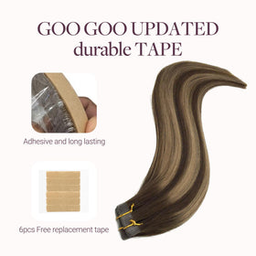 GOO GOO Tape in Hair Extensions texture detail