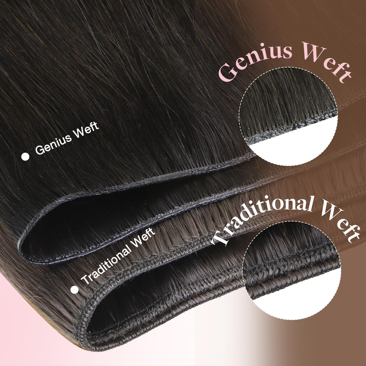GOO GOO Weft Hair Extensions 18 Inch close-up