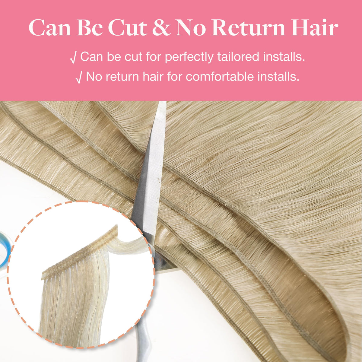 GOO GOO Weft Hair Extensions 20 inches texture detail