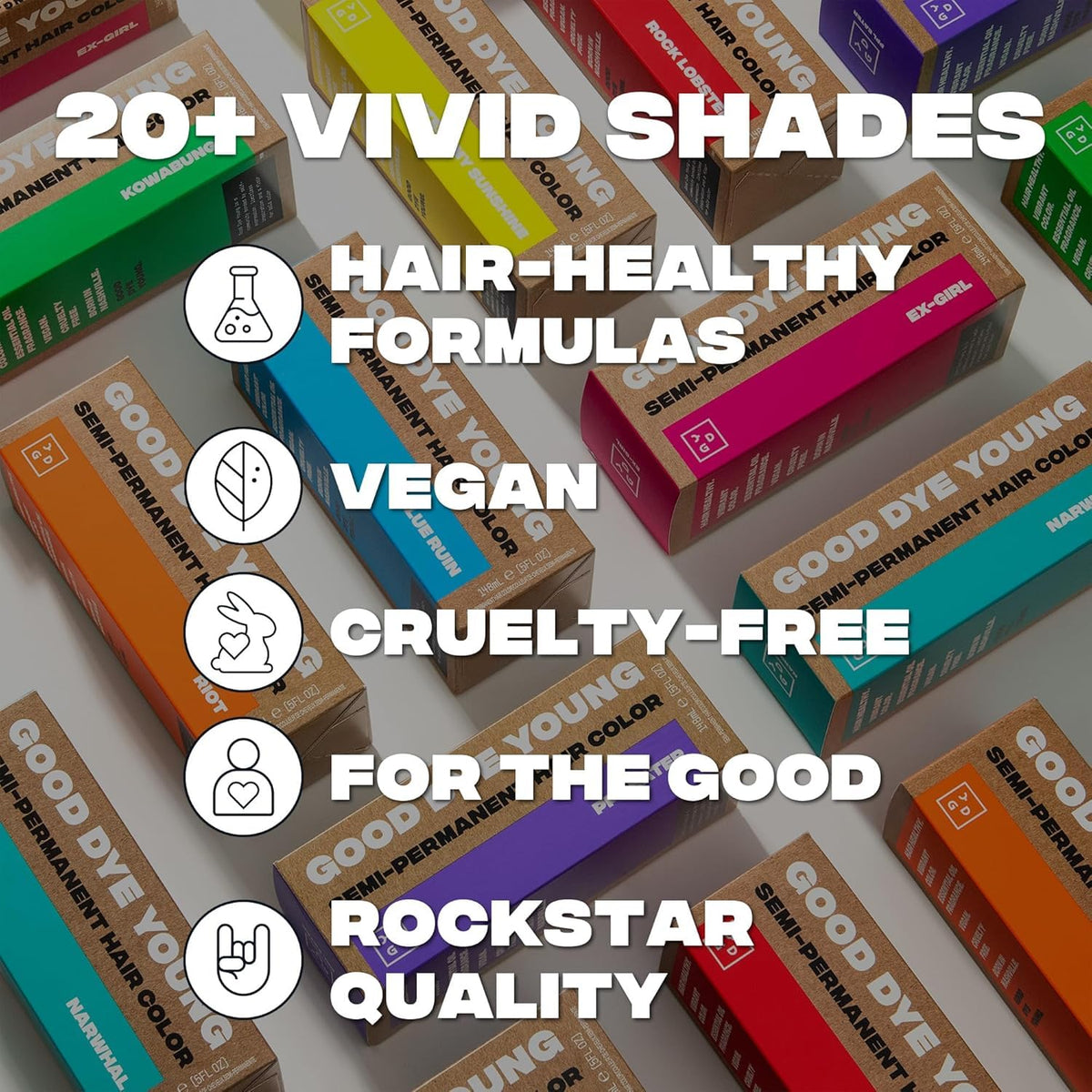 Good Dye Young Devil's Ivy hair dye texture close-up