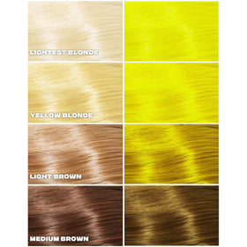 Good Dye Young Glow On Yellow hair dye texture on a surface