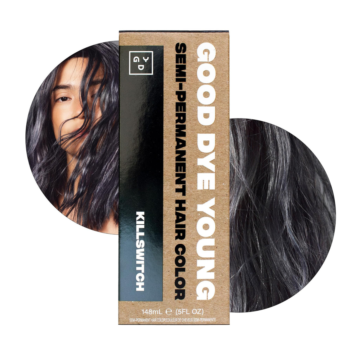 Good Dye Young Killswitch Gray hair dye front view with packaging