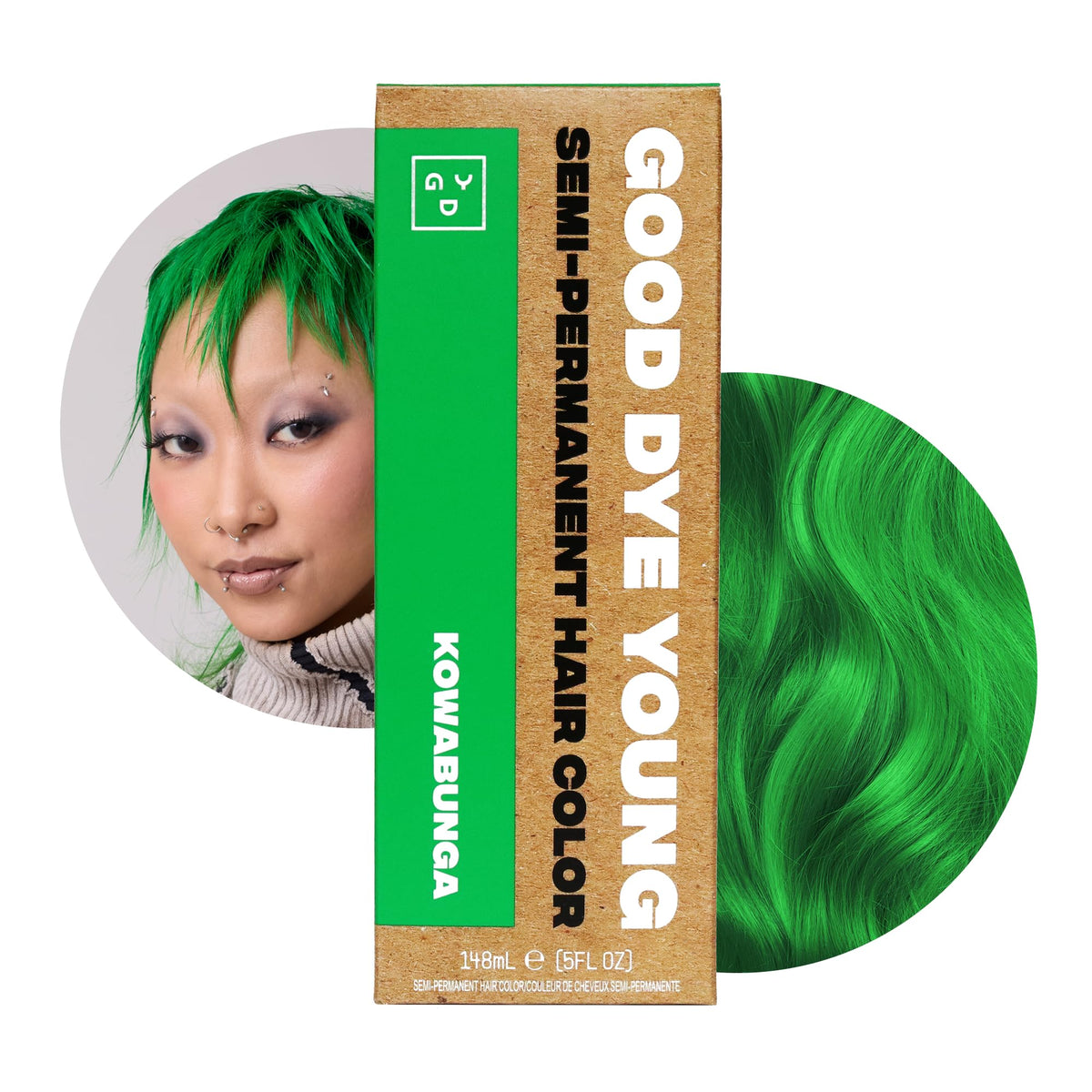 Good Dye Young Kowabunga semi-permanent hair colour front view