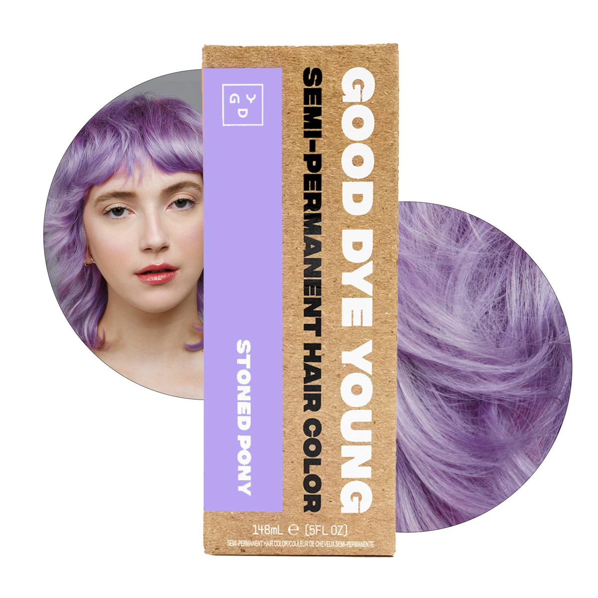 Good Dye Young Purple Semi-Permanent Hair Color front view 5FL OZ