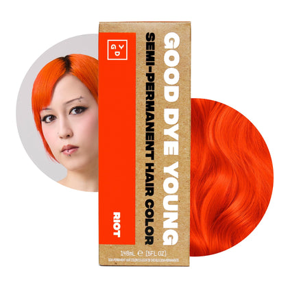 Good Dye Young Riot Orange Semi-Permanent Hair Dye front view