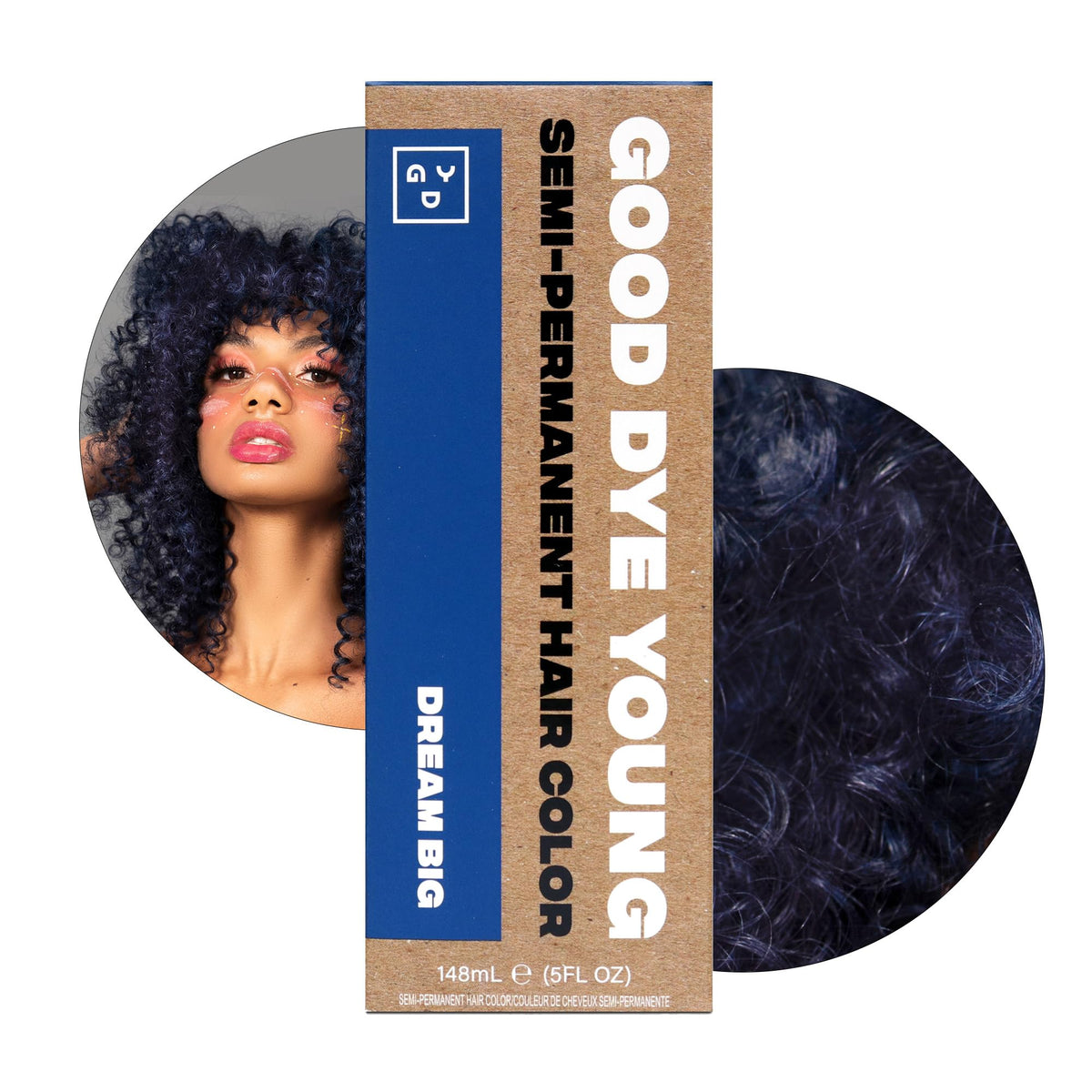 Good Dye Young Semi-Permanent Dark Blue Hair Dye front view