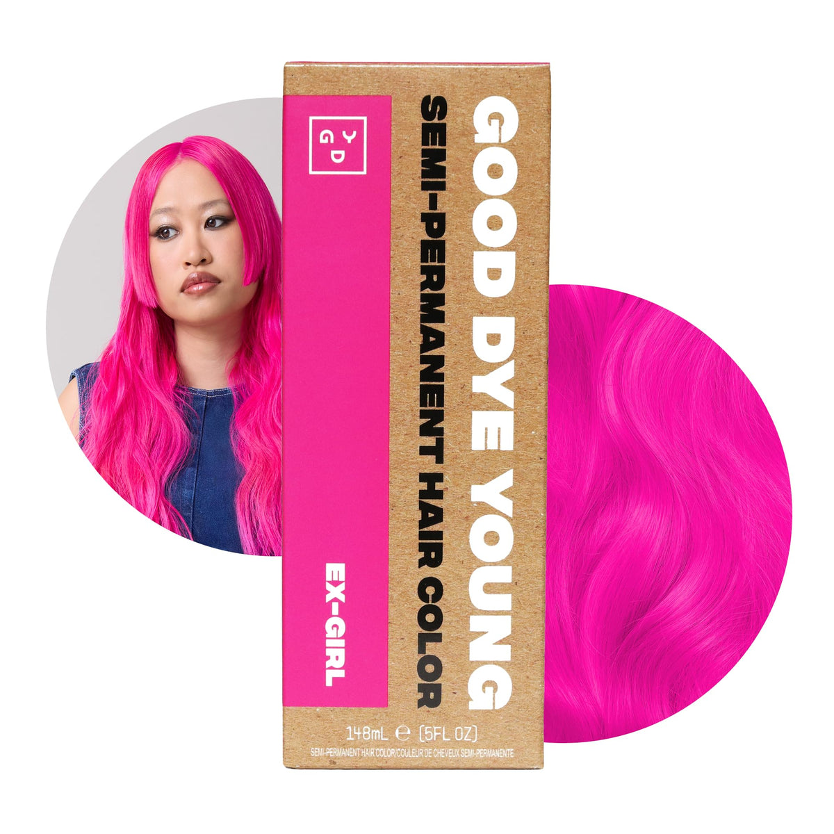 Good Dye Young Semi-Permanent Hair Color Pink 5 FL OZ front view