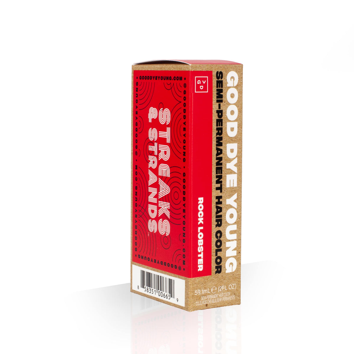 Good Dye Young Semi Permanent Hair Dye Rock Lobster Red with gloves