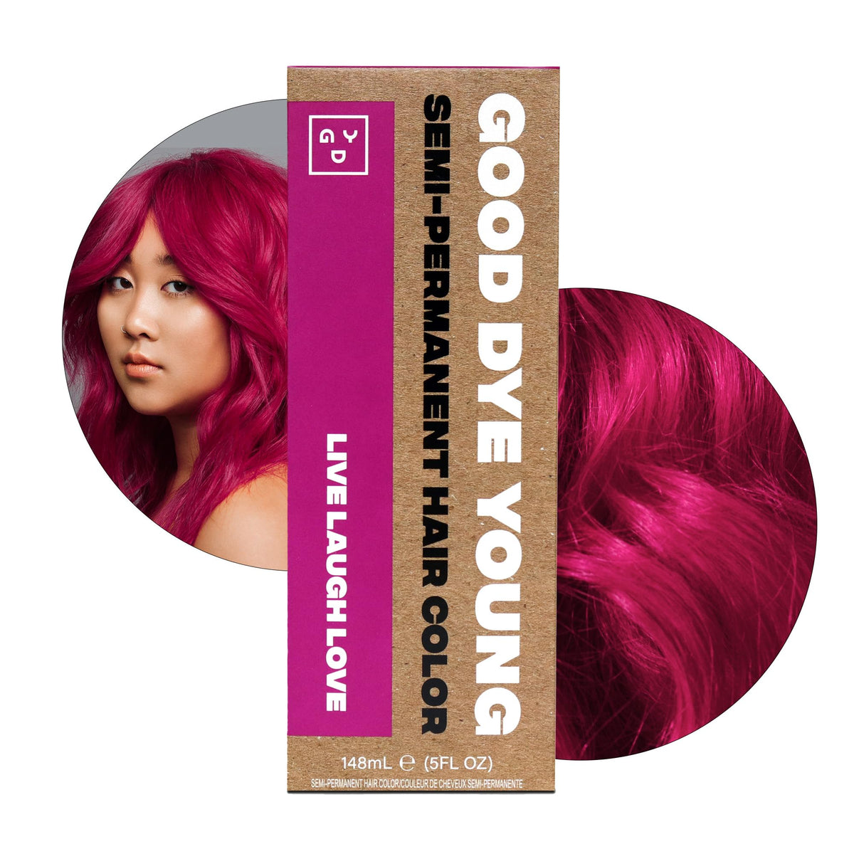 Good Dye Young Semi-Permanent Magenta Hair Dye 5 FL OZ front view