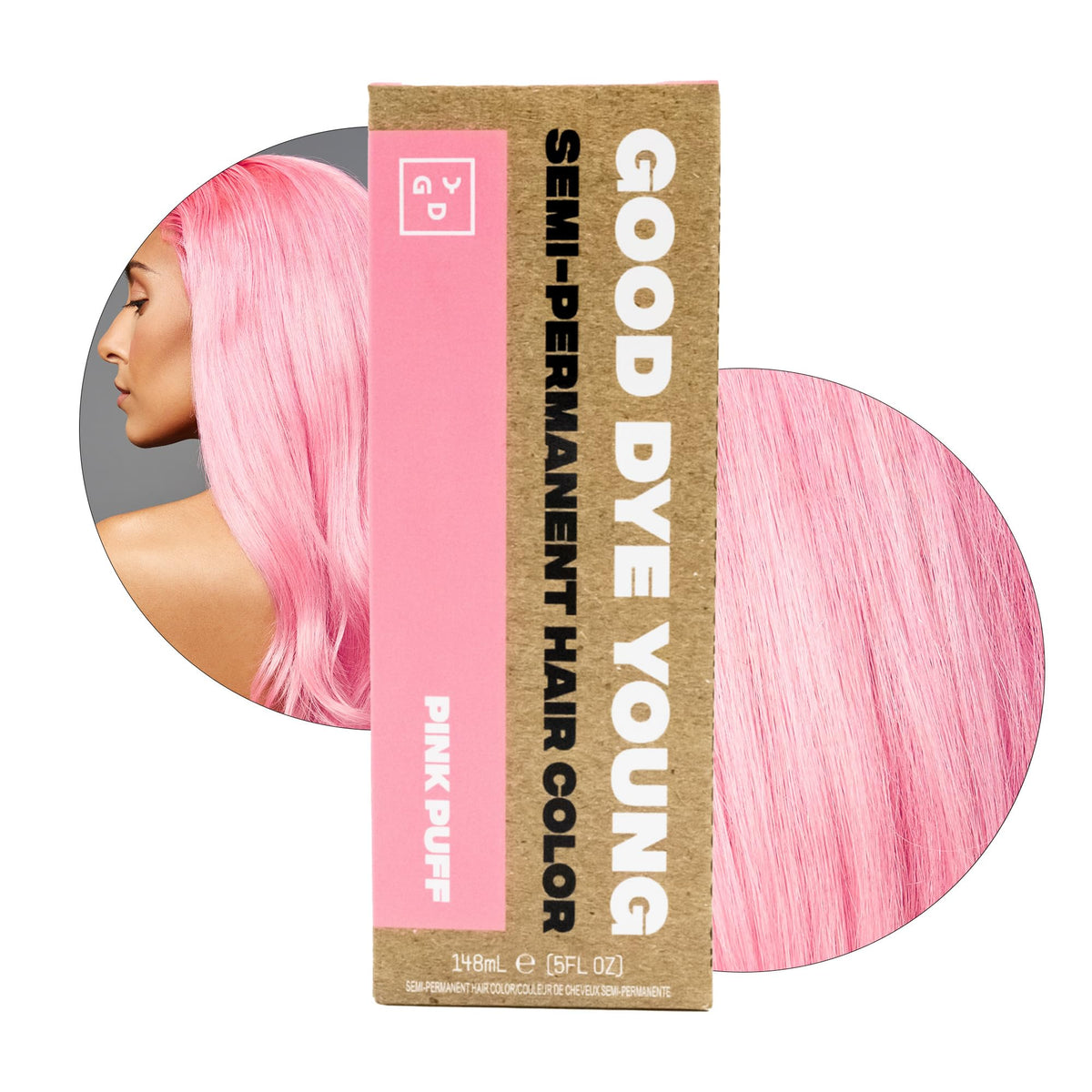 Good Dye Young Semi-Permanent Pastel Pink Hair Dye 5 FL OZ front view