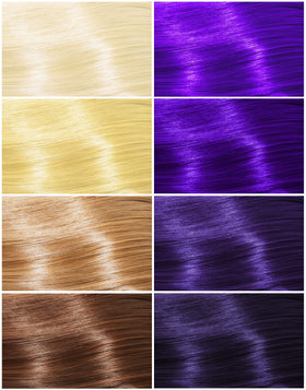 Good Dye Young Streaks and Strands Purple Hair Color on light blonde hair