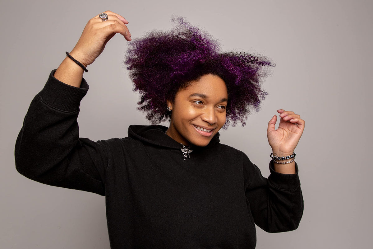 Good Dye Young Streaks and Strands Purple Hair Color with gloves and tools