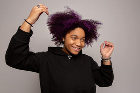 Good Dye Young Streaks and Strands Purple Hair Color with gloves and tools