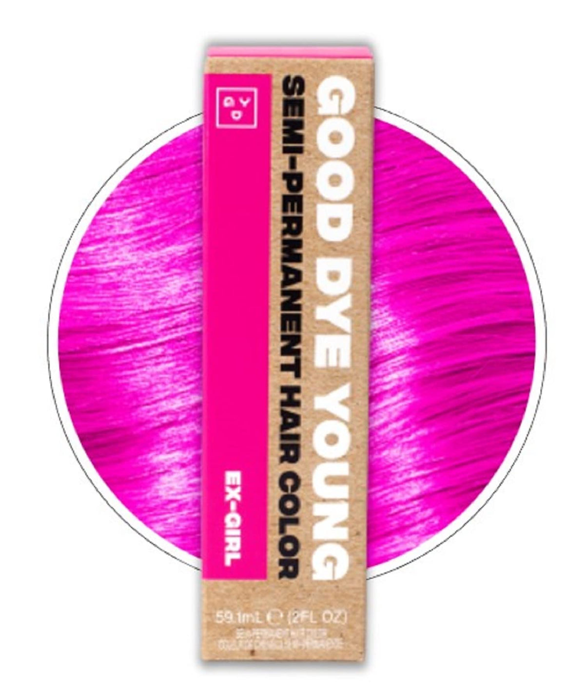 Good Dye Young Streaks & Strands Semi-Perm Pink Hair Dye front view