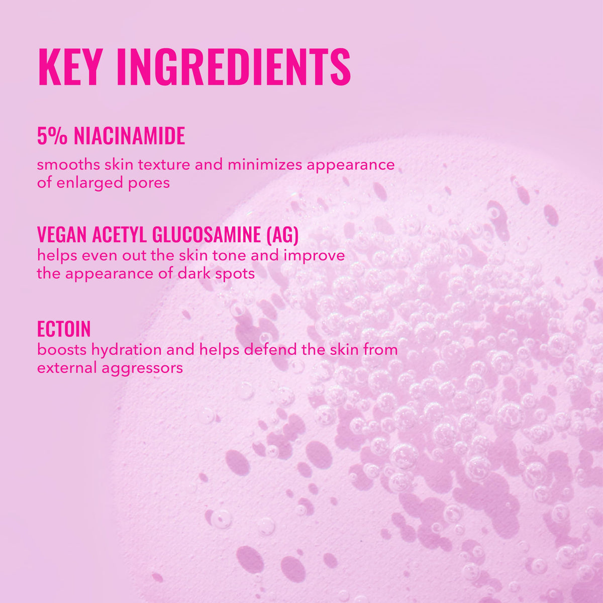 Good Molecules 5% Niacinamide Serum with Ectoin application on skin