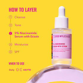 Good Molecules 5% Niacinamide Serum with Ectoin texture close-up