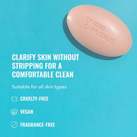 Good Molecules Clarify and Cleanse Bar showing the texture