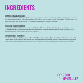 Good Molecules Cleanse, Tone & Moisturize Skincare Set in lifestyle setting
