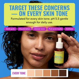 Good Molecules Discoloration Correcting Serum application on hand