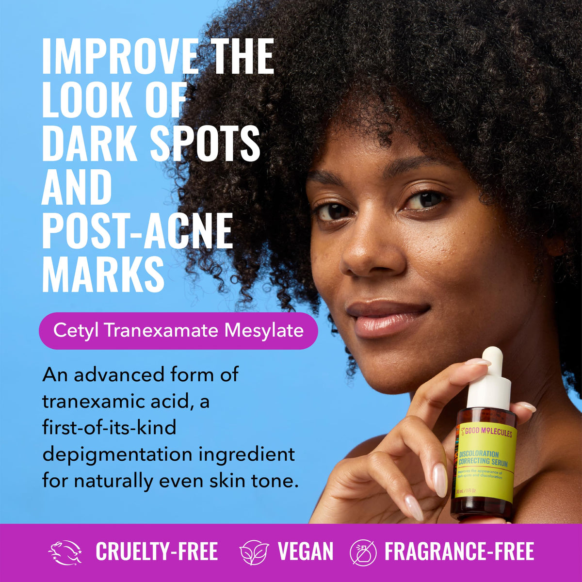 Good Molecules Discoloration Correcting Serum bottle with label