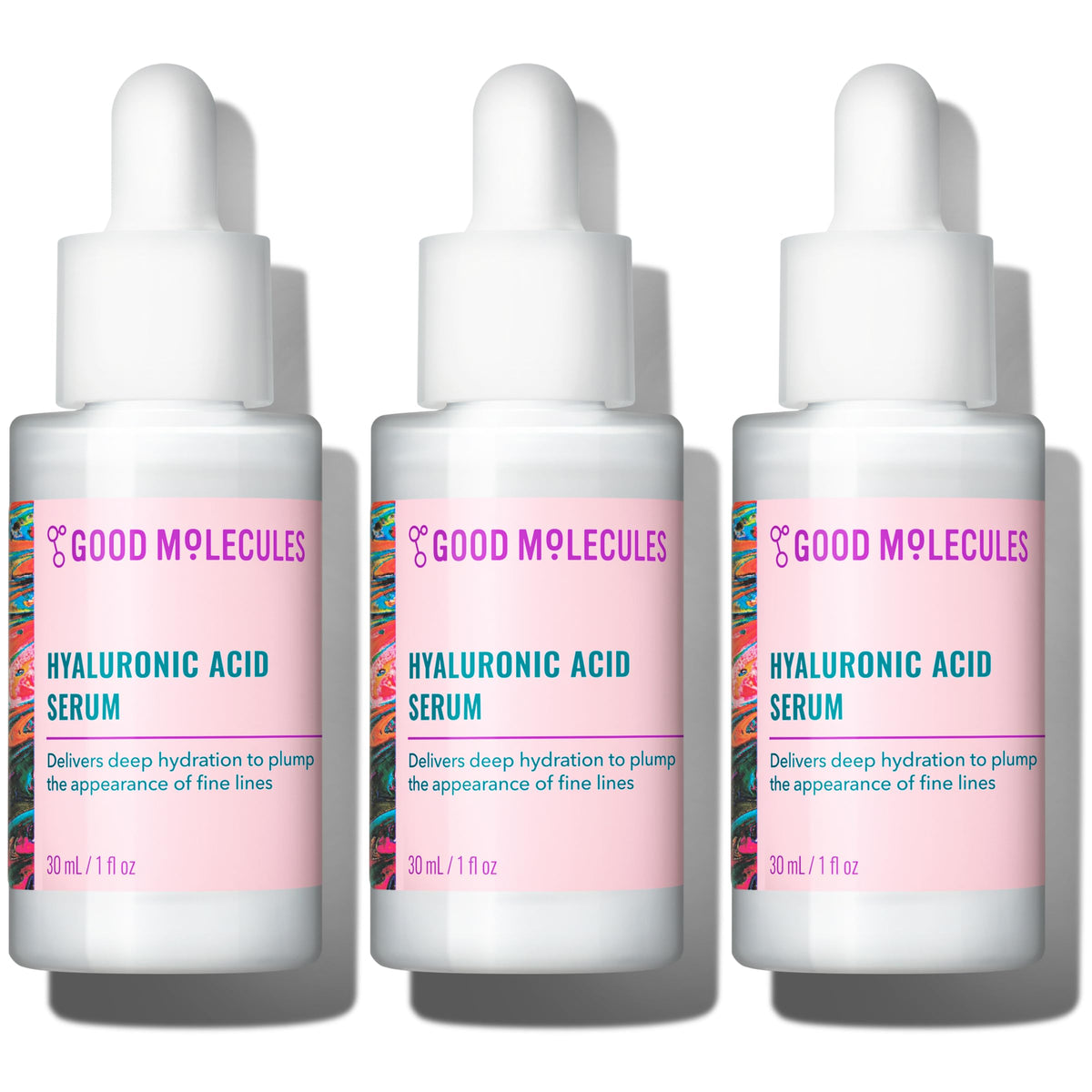 Good Molecules Hyaluronic Acid Serum pack of 3 units, front view