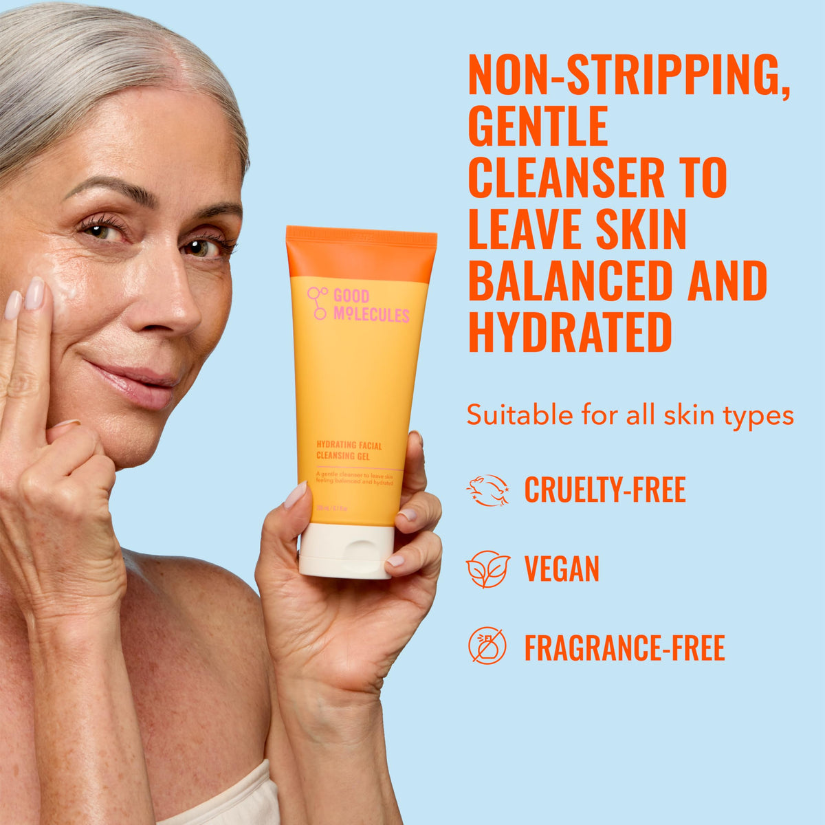 Good Molecules Hydrating Facial Cleansing Gel 200ml back view