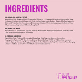Good Molecules Hydrating Set packaging with all products displayed
