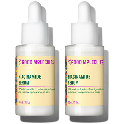 Good Molecules Niacinamide Serum Pack 2 front view, 60 ml bottles