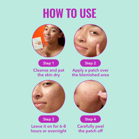 Good Molecules Pimple Patches on skin demonstration