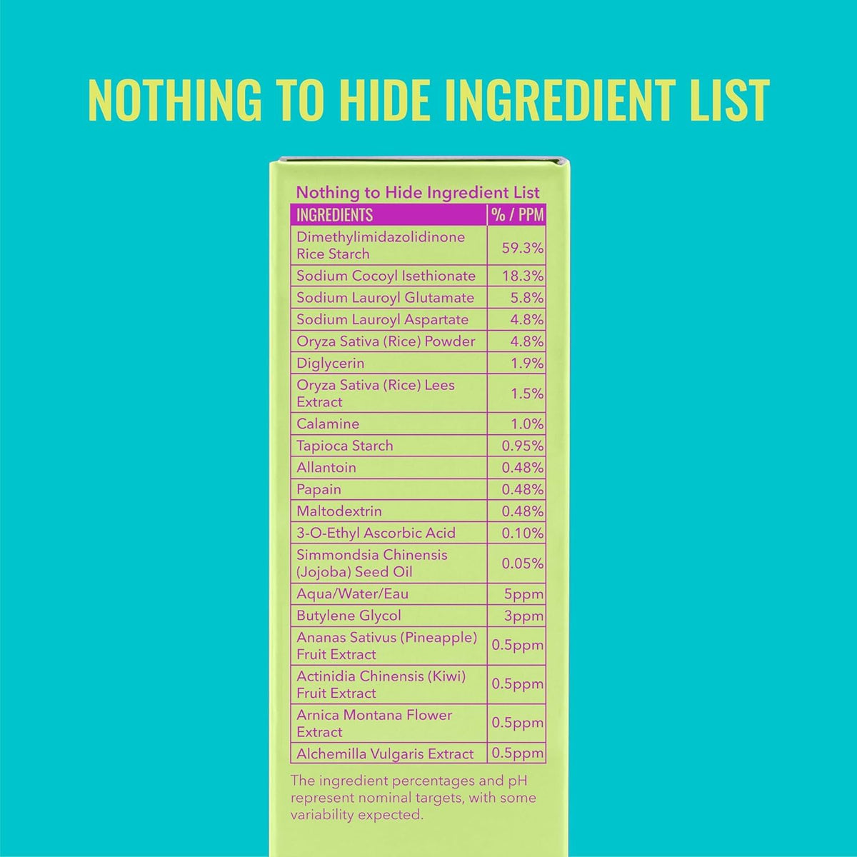 Good Molecules Pineapple Exfoliating Powder ingredients list
