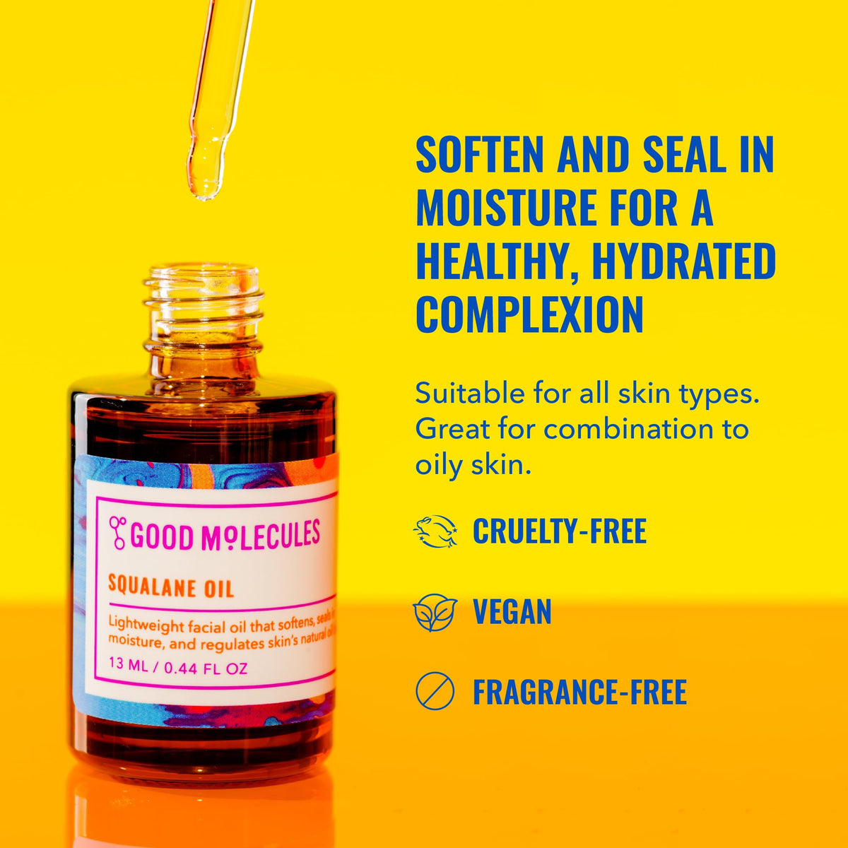 Good Molecules Squalane Oil 13ml bottle with dropper