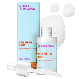 Good Molecules Super Peptide Serum front view with packaging