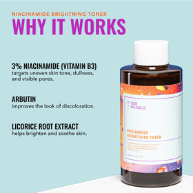Good Molecules toner application on cotton pad