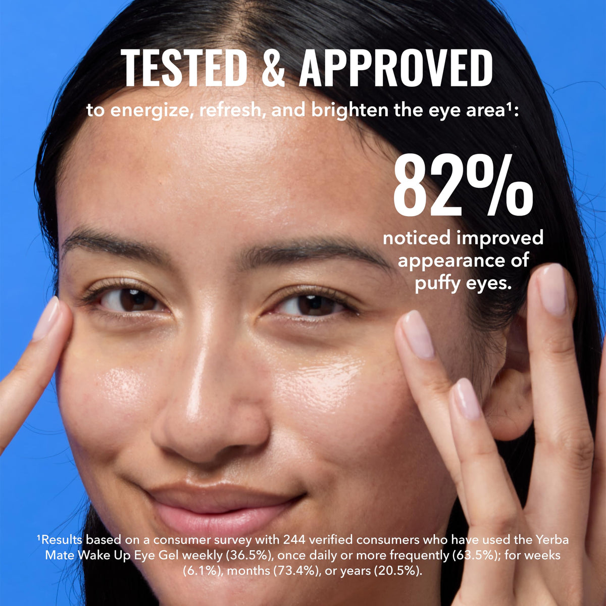 Good Molecules Yerba Mate Eye Gel application on skin