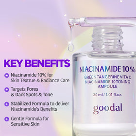 GOODAL Green Tangerine Vita C Niacinamide 10 Toning Ampoule packaging details