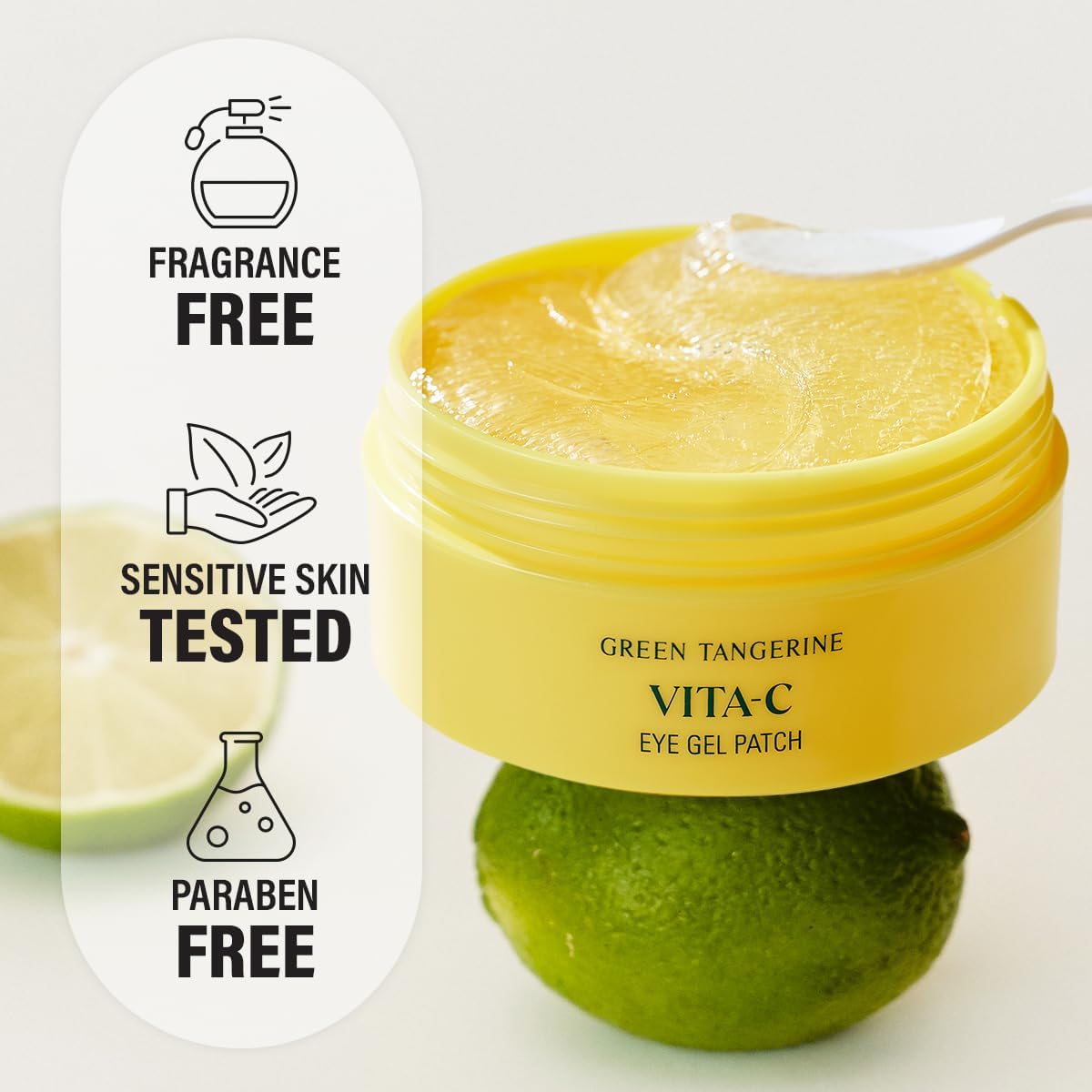 GOODAL Green Tangerine Vitamin C Eye Patches application process