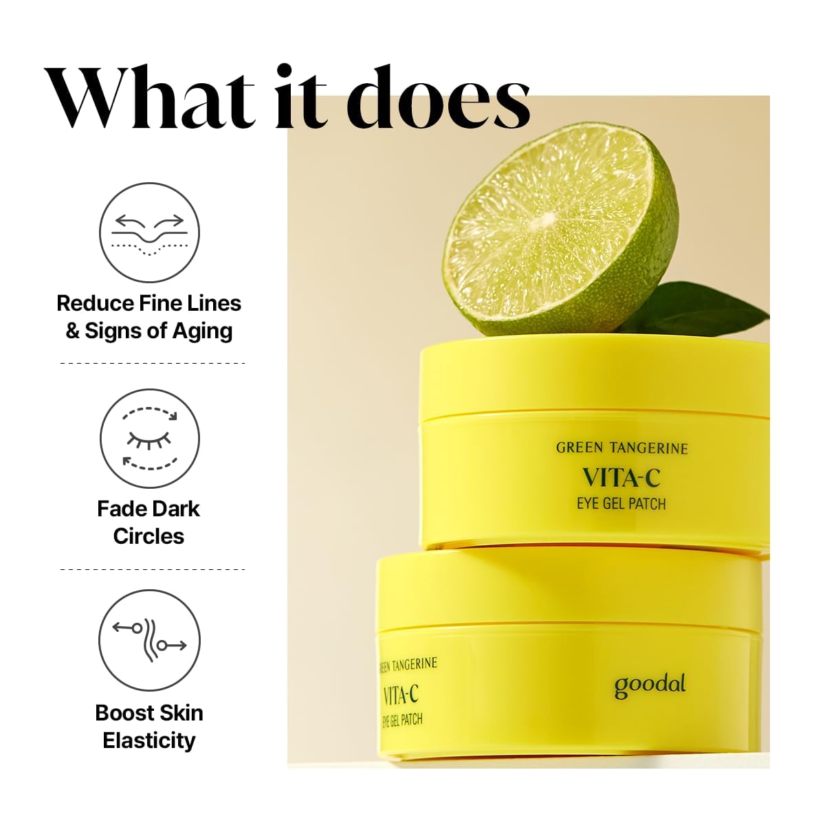 GOODAL Green Tangerine Vitamin C Eye Patches opened packaging