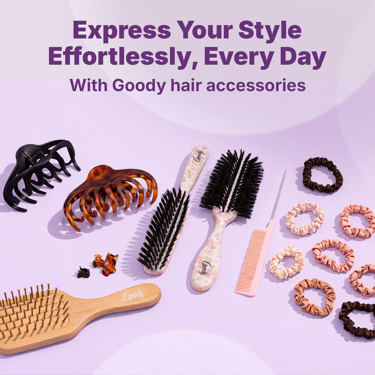 GOODY Large Banana Clip Set with black and tortoiseshell designs
