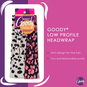 GOODY Low Profile Headwraps 2CT showcasing silicone grip feature