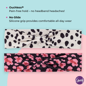 GOODY Low Profile Headwraps 2CT side view highlighting slim design