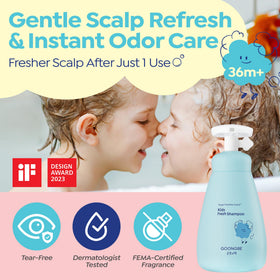 GOONGBE Kids' Fresh Shampoo side view with cap
