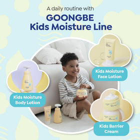 GOONGBE Kids Travel Toiletry Set displayed on a bathroom counter