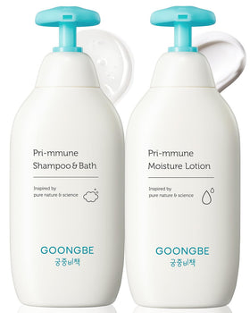 GOONGBE Pri-mmune Shampoo Bath & Moisture Lotion Set front view