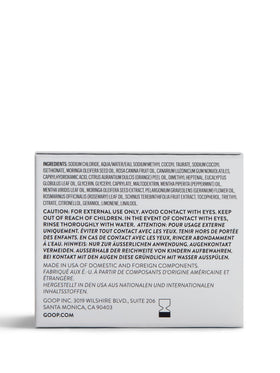 goop Scalp Scrub Shampoo packaging details and dimensions