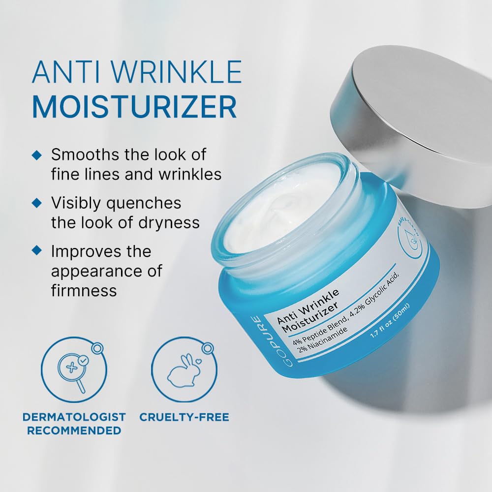 goPure Glyco-Peptide Anti Wrinkle Face Cream texture close-up