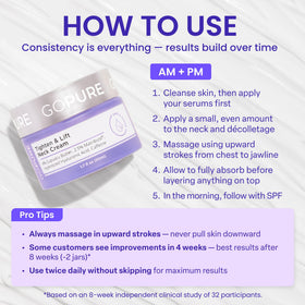 goPure Neck & Chest Moisturizer Cream 1.7oz ingredients list