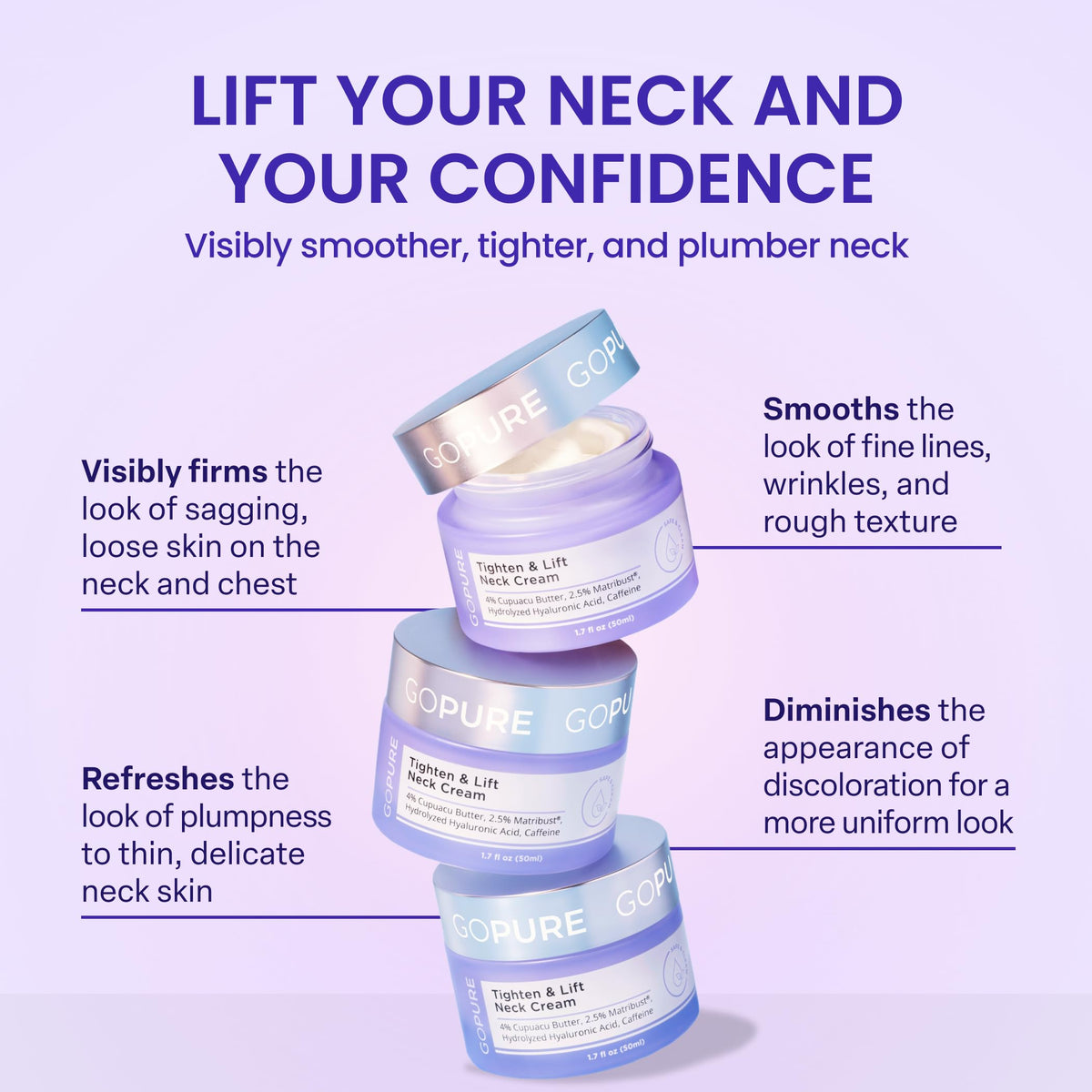 goPure Neck & Chest Moisturizer Cream 1.7oz packaging